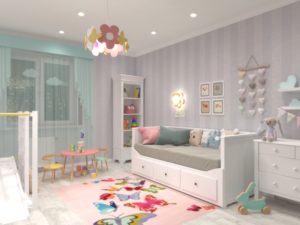 Дизайн детской комнаты для девочки 3-5 лет